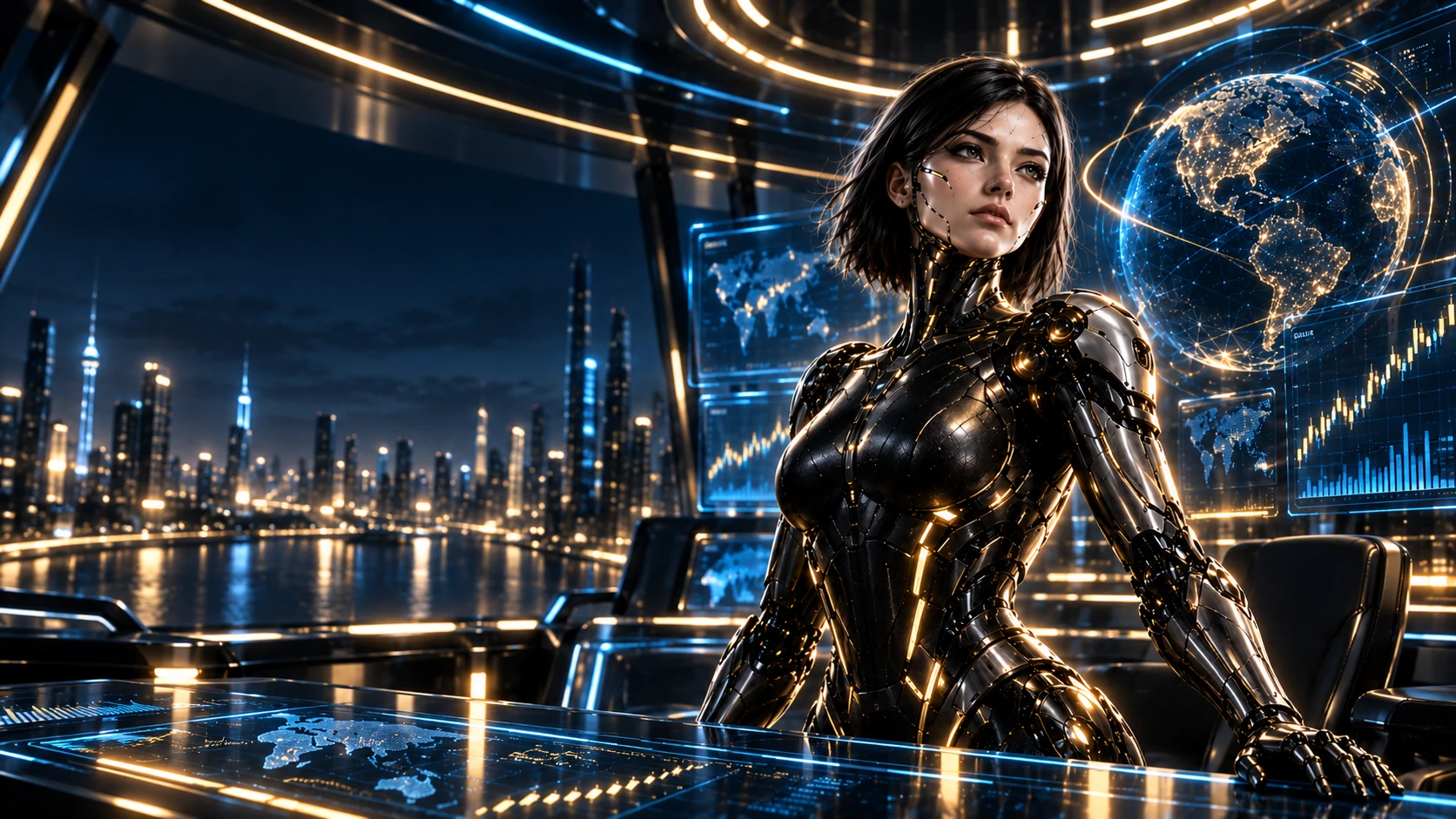 Alita Pro Battle Cyborg — advanced AI trading analyst artwork.